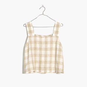 NEW Linen-Blend Sunside Button-Back Top: Undyed Edition size 0